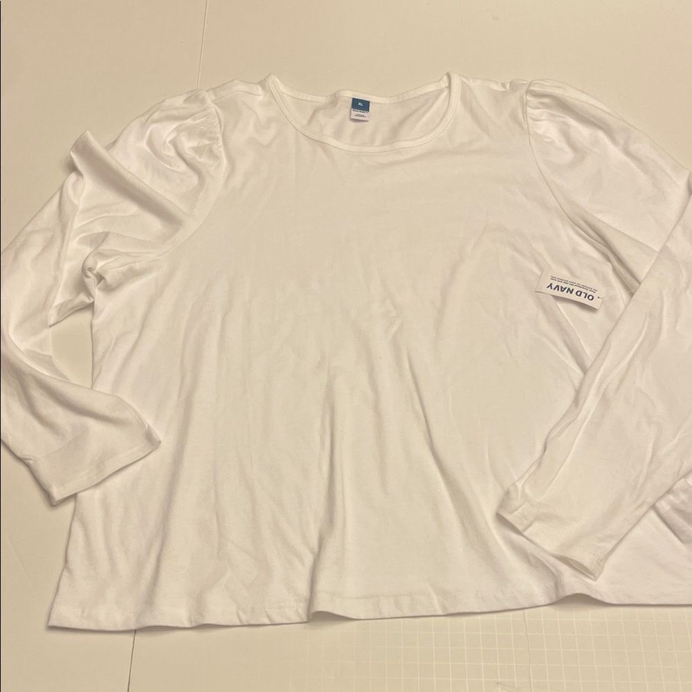 Old Navy Bright White Puff Sleeve Top